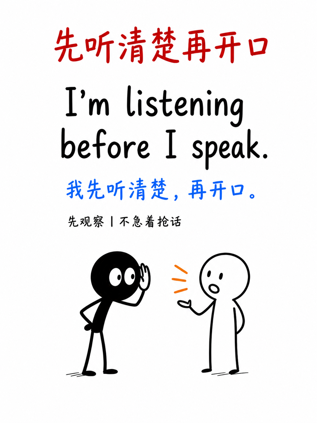 先听清楚再开口